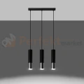 Lampa wisząca nowoczesna LOOPEZ 3L czarna chrom SL.0942 Sollux