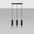 Lampa wisząca nowoczesna LOOPEZ 3L czarna chrom SL.0942 Sollux - 3