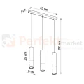 Lampa wisząca nowoczesna LOOPEZ 3L czarna chrom SL.0942 Sollux - 4
