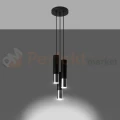 Lampa wisząca nowoczesna LOOPEZ 3P czarna chrom SL.0943 Sollux - 3