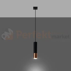 Lampa wisząca LOOPEZ 1 tuba GU10  czarna miedź SL.0946 Sollux