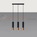 Lampa wisząca nowoczesna LOOPEZ 3L czarny miedź SL.0948 Sollux - 3