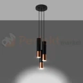 Lampa wisząca nowoczesna LOOPEZ 3P czarny miedź SL.0949 Sollux - 3
