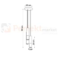 Lampa wisząca nowoczesna LOOPEZ 3P czarny miedź SL.0949 Sollux - 4