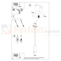 Lampa wisząca LOOPEZ 1 czarno złota tuba SL.0952 Sollux - 5