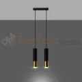 Lampa wisząca nowoczesna LOOPEZ 2 czarno złota loft SL.0953 Sollux