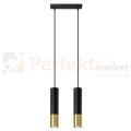 Lampa wisząca nowoczesna LOOPEZ 2 czarno złota loft SL.0953 Sollux - 2