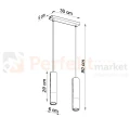 Lampa wisząca nowoczesna LOOPEZ 2 czarno złota loft SL.0953 Sollux - 4