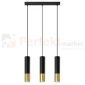 Lampa wisząca nowoczesna 3 tuby LOOPEZ 3L czarno złota SL.0954 Sollux - 2