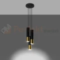  Lampa wisząca nowoczesna LOOPEZ 3P czarno złota SL.0955 Sollux