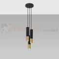  Lampa wisząca nowoczesna LOOPEZ 3P czarno złota SL.0955 Sollux - 3