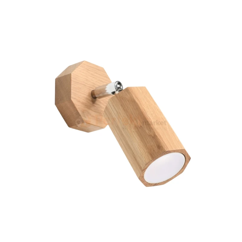 Kinkiet drewniany regulowany spot ZEKE dąb SL.1028 Sollux - 9