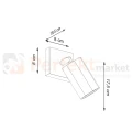 Kinkiet drewniany regulowany spot ZEKE dąb SL.1028 Sollux - 4