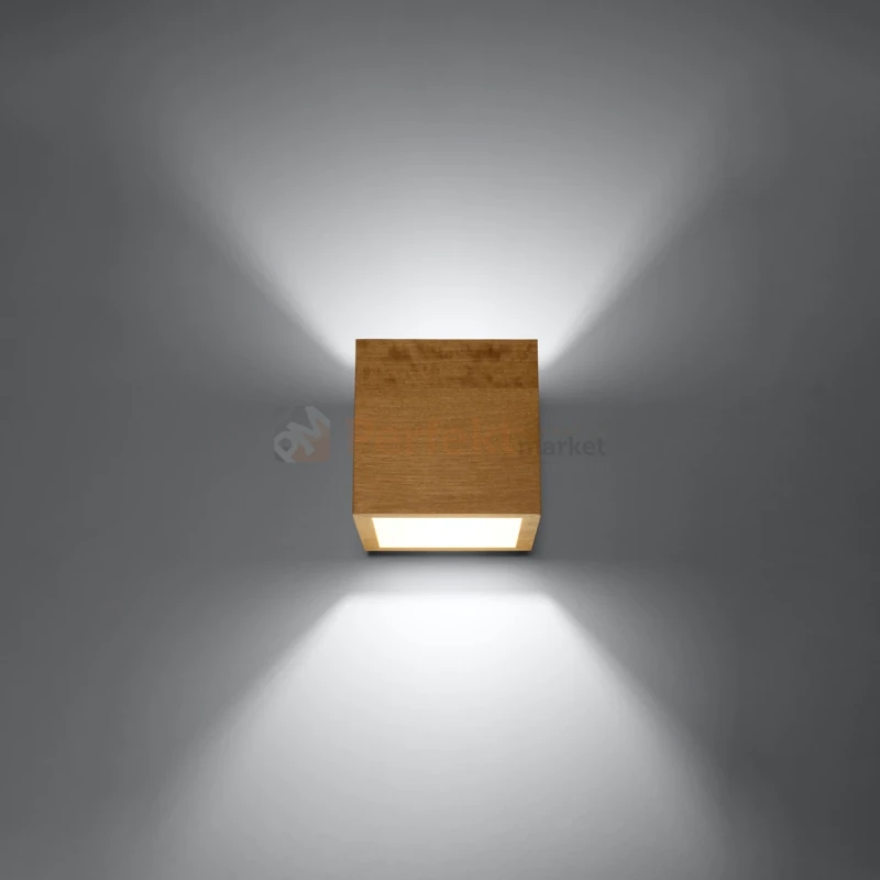 Nowoczesny kinkiet drewniany Quad lampa ścienna - 8