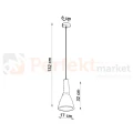 Lampa wisząca betonowa Sollux Empoli 1xE27 SL.0280 IP20 - biała - 4
