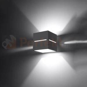 Nowoczesny kinkiet Lobo lampa ścienna szara