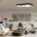 Nowoczesna Okrągła Lampa sufitowa Plafon Arena 45 Czarny - 7