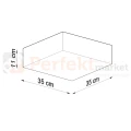 Nowoczesna Kwadratowa Lampa sufitowa Plafon Horus 35 Czarny - 4