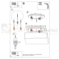 Nowoczesna Kwadratowa Lampa sufitowa Plafon Horus 35 Czarny - 5