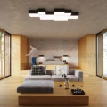 Nowoczesna Kwadratowa Lampa sufitowa Plafon Horus 35 Czarny - 6
