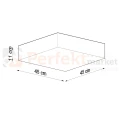 Nowoczesna Kwadratowa Lampa sufitowa Plafon Horus 45 Czarny - 4