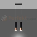 Lampa wisząca LOOPEZ 2 czarna + miedź SL.0947 Sollux - 3