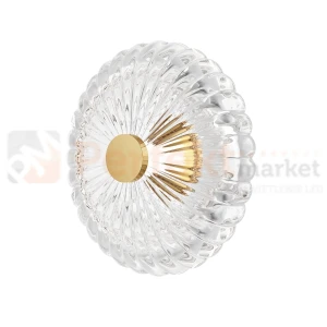 Kinkiet AMULET złoty okrągły szklany klosz 35cm LED 3000K Maytoni