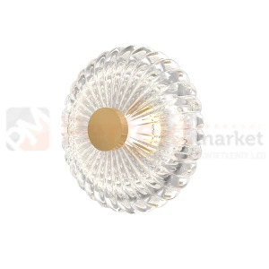 Kinkiet LED AMULET szklany klosz złota oprawa 18cm 3000K Maytoni