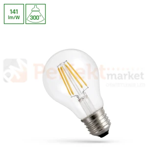 Żarówka LED COG E27 8.5W clear A60 szkło filament