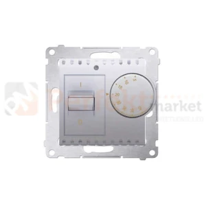 Regulator temperatury 16A Simon 54 DRT10W.02/43 srebrny mat metalizowany