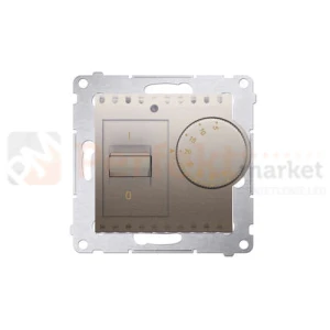 Regulator temperatury 16A Simon 54 DRT10W.02/44 złoty mat metalizowany