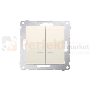 Łącznik świecznikowy z podświetleniem Simon 54 DW5ABL.01/41 kremowy