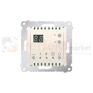 Termostat cyfrowy z czujnikiem temperatury Simon 54 DTRNW.01/41 kremowy