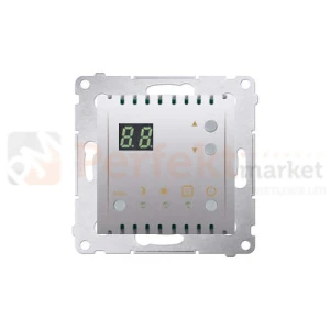 Termostat cyfrowy z czujnikiem temperatury Simon 54 DTRNW.01/43 srebrny mat metalizowany