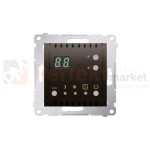 DTRNW.01/46 Simon 54 Termostat cyfrowy z wewnętrznym czujnikiem temperatury brąz mat metalizowany bez ramki perfektmarket