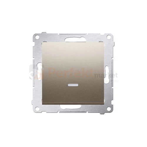 Simon 54 Przycisk pojedynczy podświetlany z_podświetleniem złoty mat metalizowany bez ramki DP1L.01/44 perfektmarket