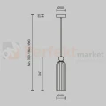 Lampa wisząca Antic złota szklany klosz glamour art deco 1xE14 Maytoni - 5