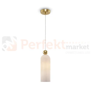 Lampa wisząca Antic złota szklany klosz milky glamour art deco 1xE14 Maytoni