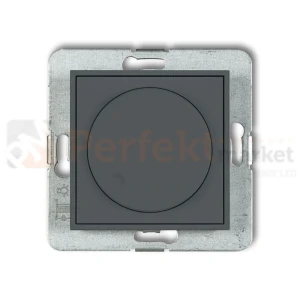 KARLIK MINI regulator elektroniczny oświetlenia przyciskowo-obrotowy do lamp LED grafitowy mat 28MRO-2