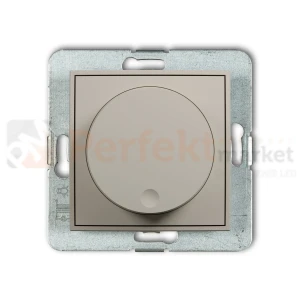 KARLIK MINI regulator elektroniczny oświetlenia przyciskowo-obrotowy do lamp LED taupe 60MRO-2