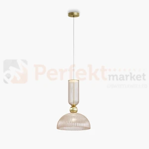 Lampa wisząca Antic złota szklany klosz clear glamour art deco 1xE27 Maytoni