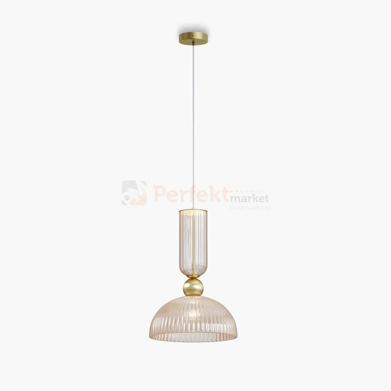 Lampa wisząca Antic złota szklany klosz clear glamour art deco 1xE27 Maytoni - 6
