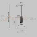 Lampa wisząca Antic złota szklany klosz clear glamour art deco 1xE27 Maytoni - 6