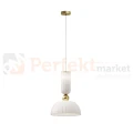 Lampa wisząca Antic złota szklany klosz mleczny glamour art deco 1xE27 Maytoni