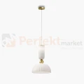 Lampa wisząca Antic złota szklany klosz mleczny glamour art deco 1xE27 Maytoni - 2