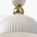 Lampa wisząca Antic złota szklany klosz mleczny glamour art deco 1xE27 Maytoni - 3