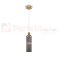 Lampa wisząca Antic złota szklany klosz szary glamour art deco 1xE14 Maytoni