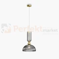 Lampa wisząca Antic złota szklany klosz szary glamour art deco 1xE27 Maytoni - 2