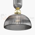 Lampa wisząca Antic złota szklany klosz szary glamour art deco 1xE27 Maytoni - 4