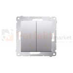 DW6/2L.01/43 Simon 54 Łącznik schodowy podwójny srebrny mat metalizowany bez ramki perfektmarket sklep elektryczny